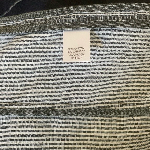 Banana Republic Linen Blend Blazer gray striped Size 6 - Picture 7 of 11